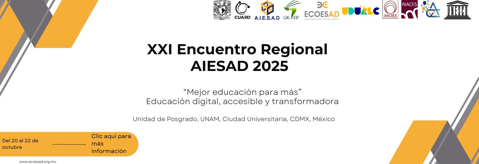 XXI Encuentro Regional AIESAD 2025